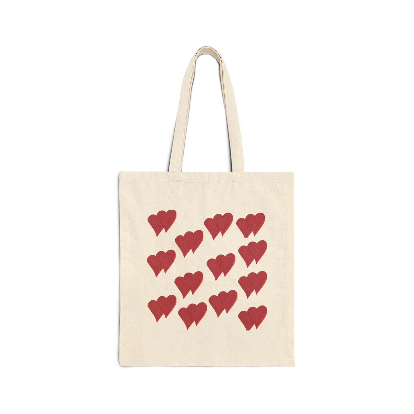 Canvas Tote Bag — Red Heart Cluster Eco Tote (Valentine’s Day Gift)